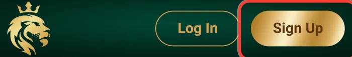 Sign Up button in the Richard Casino header on a phone